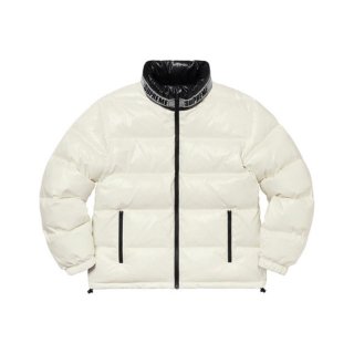 Supreme Shiny Reversible Puffy Jacket- White