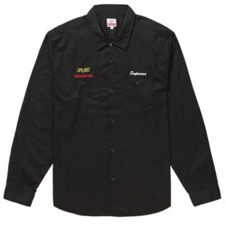 Supreme Honda Fox Racing Work Shirt- Black